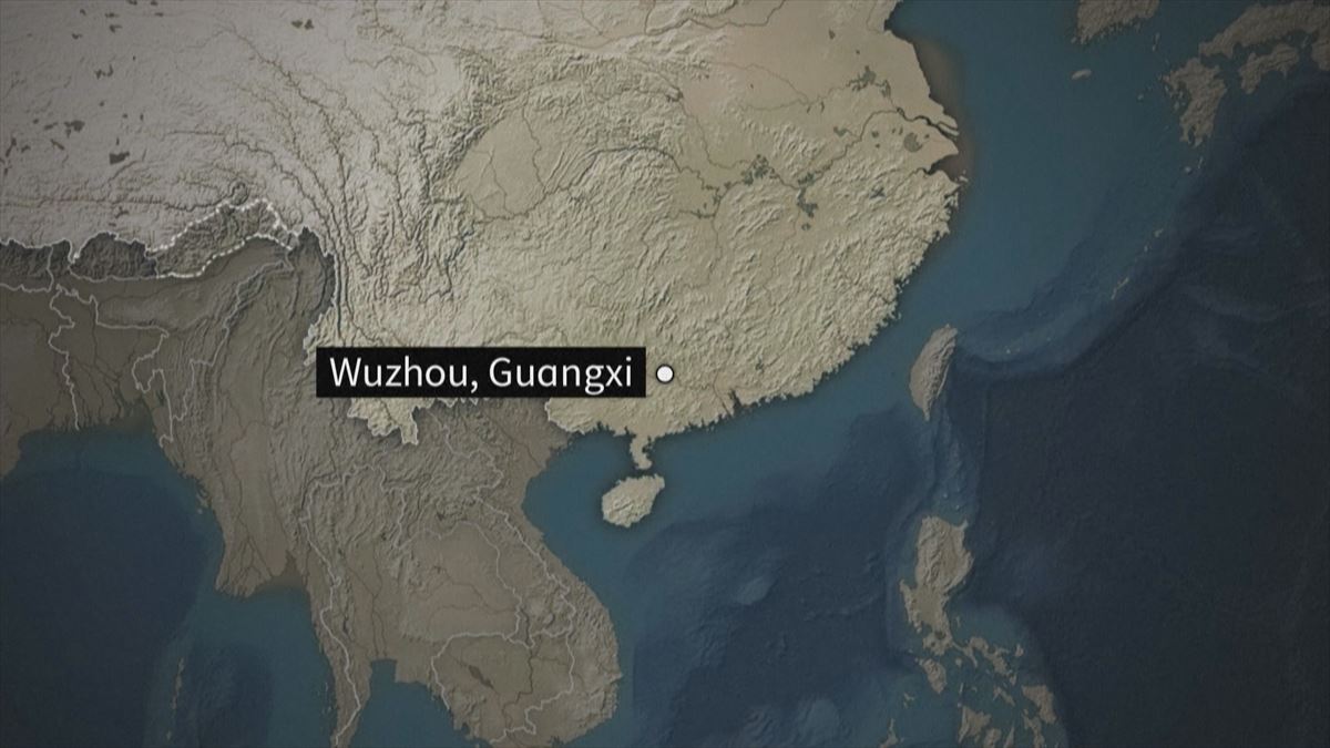 Guangxi non dagoen erakusten duen mapa