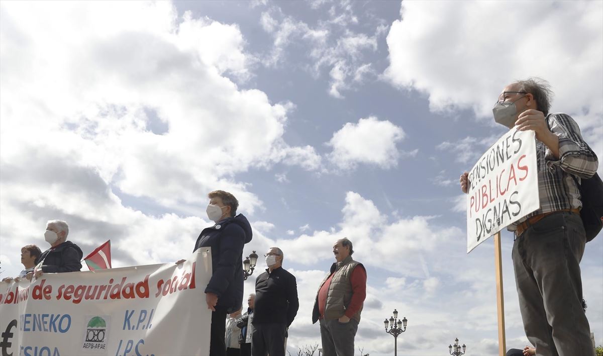 Protesta de pensionistas. Foto: Efe