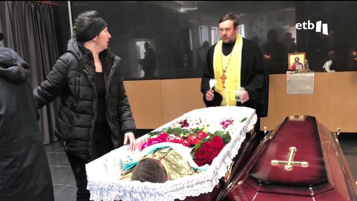 Funeral en Kiev. Imagen: EITB Media