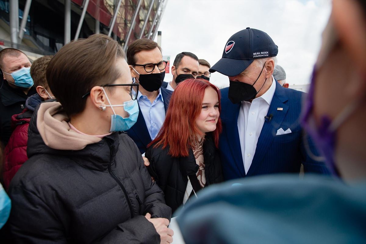 Biden en Polonia. Foto: EFE