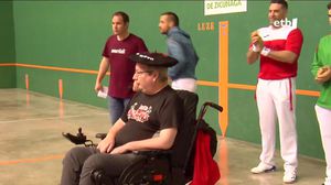 Elkartasunezko pilota-jaialdian aritu dira Goñi eta Bengoetxea