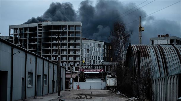 Explosiones en Leópolis. Foto: EFE