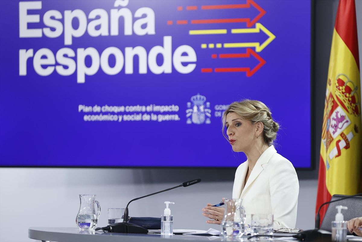 Yolanda Diaz bigarren presidenteorde eta Lan ministroa. Argazkia: EFE