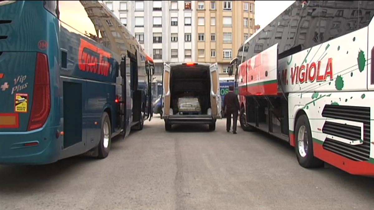 Autobuses en Bilbao. Imagen: EITB Media