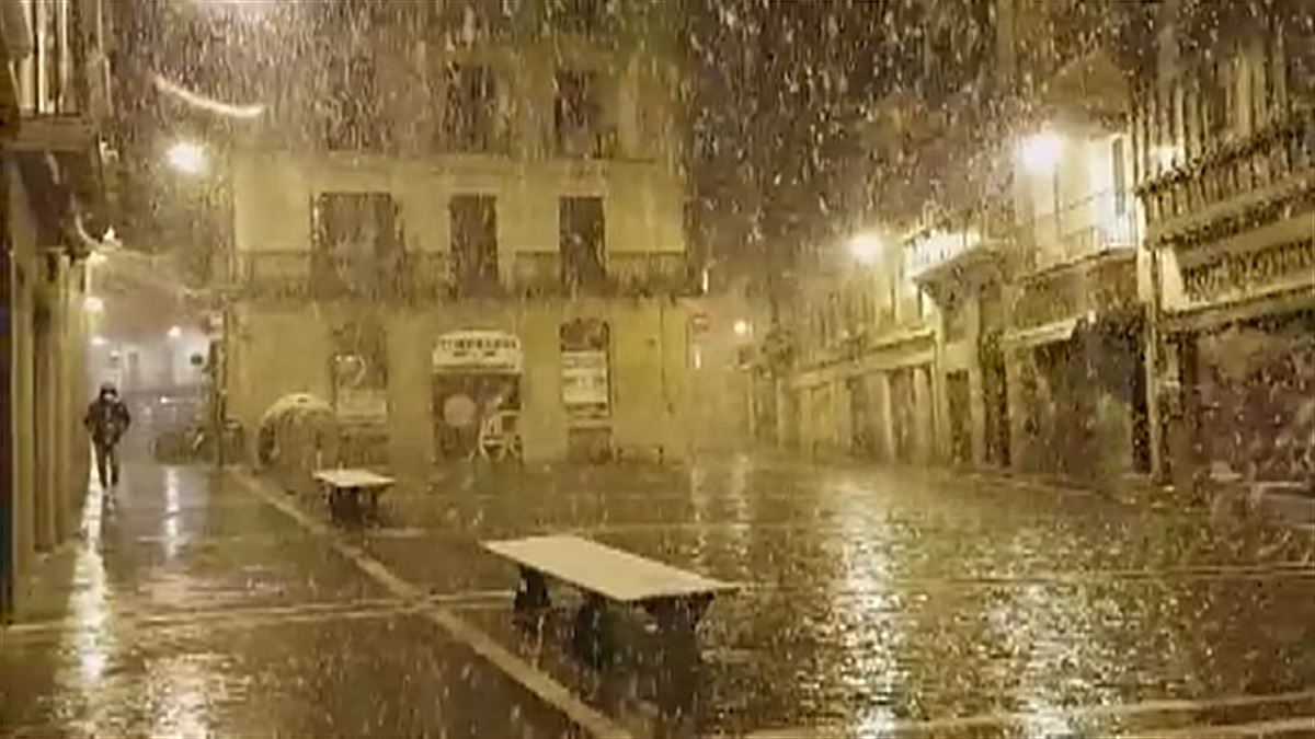 Nieva en Pamplona