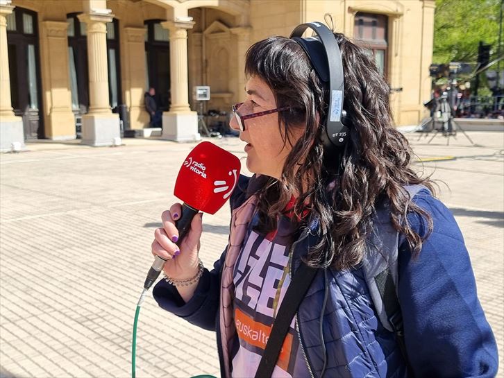 Kaitin Allende Radio Vitoriako lankidea. (Argazkia: EITB Media)