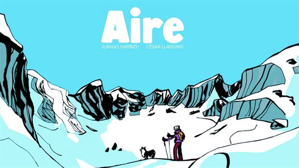 Ilustración del comic de montaña 'Aire' de JJ. Garbizu y C.Llaguno