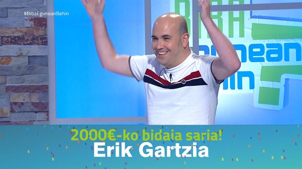 Erik Gartzia fue el ganador de la final de "Biba Egunean Behin"
