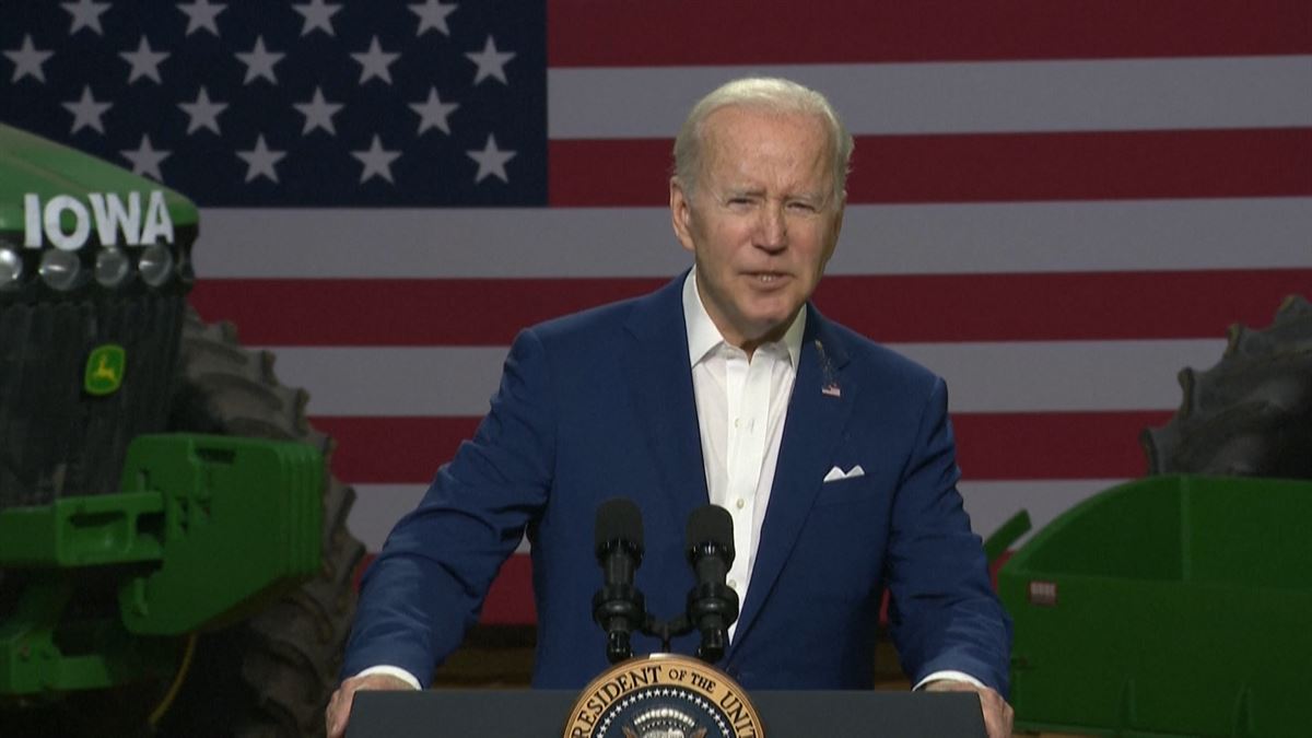 Joe Biden, en un evento en Iowa.