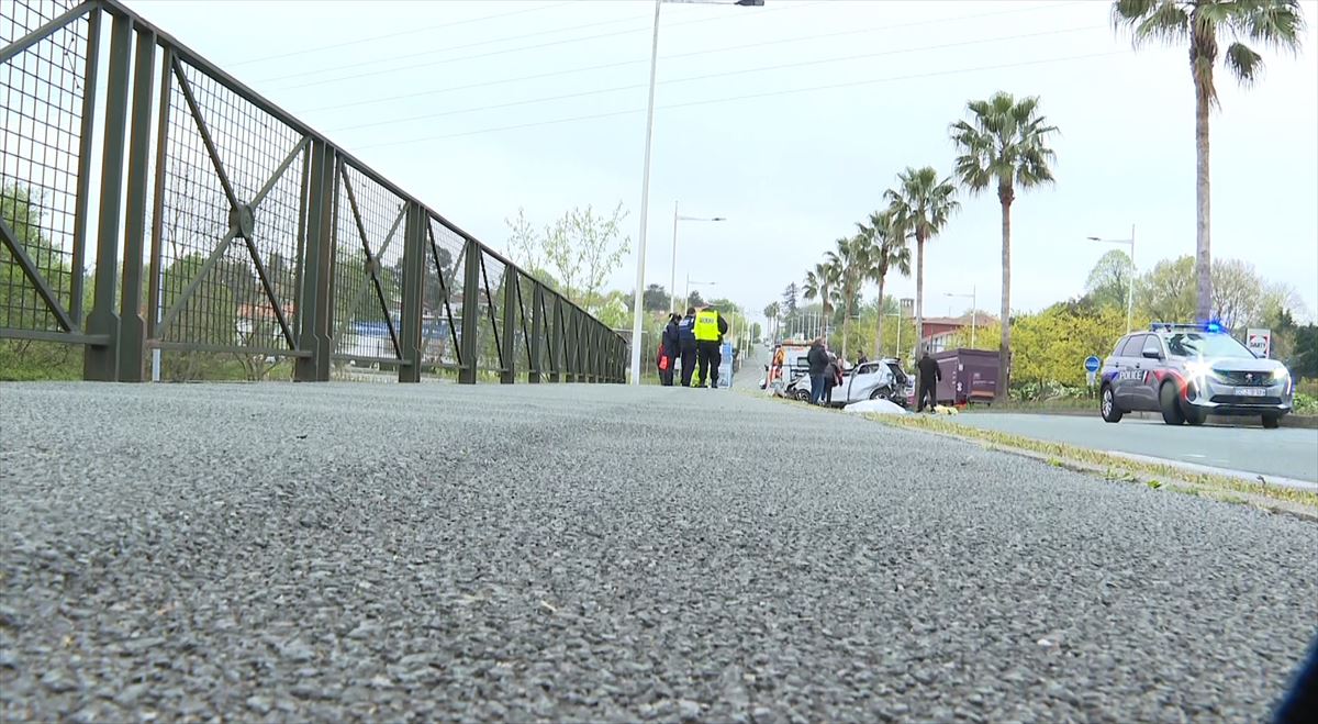 Imágenes del lugar del accidente. Captura de imagen de un vídeo de EITB Media.