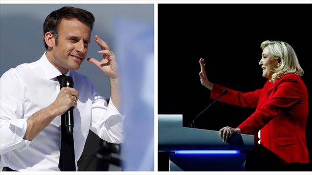 Macron y Marine Le Pen