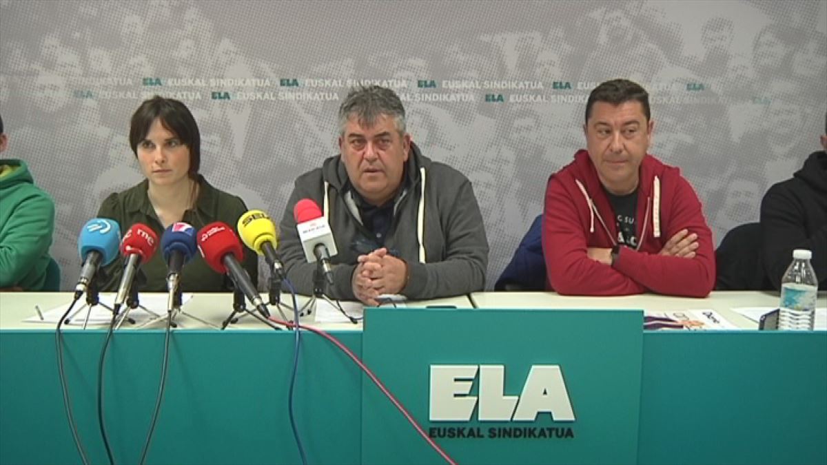 Rueda de prensa de ELA. Imagen obtenida de un vídeo de EITB Media.