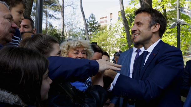 Emmanuel Macron, bozketa egunean. Argazkia: EFE