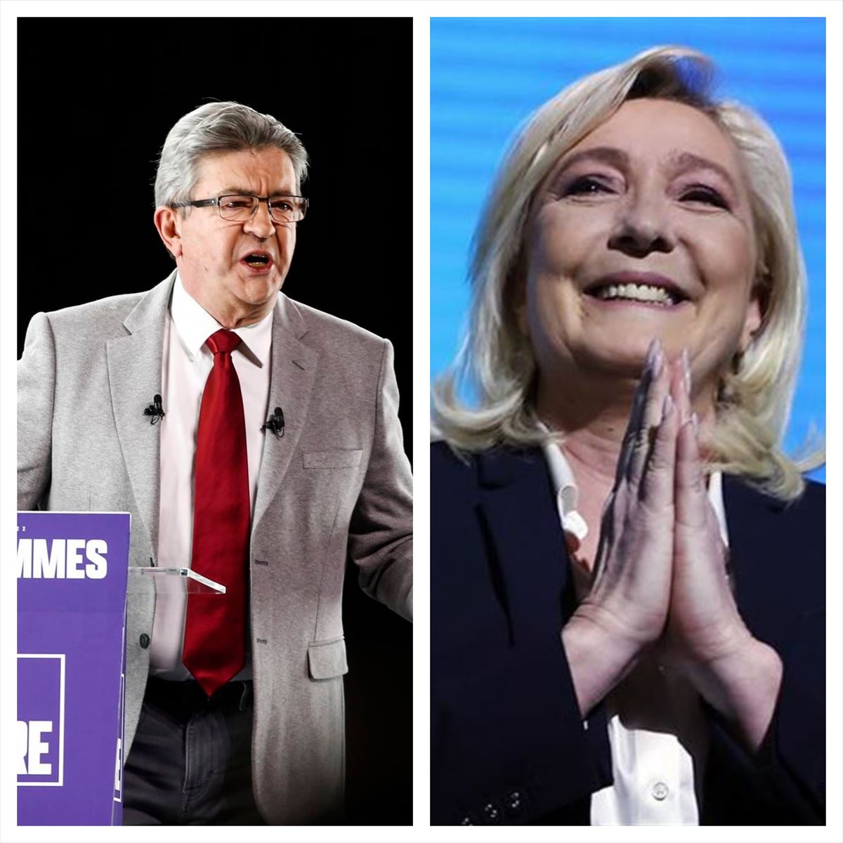 Jean-Luc Melenchon eta Marine Le Pen