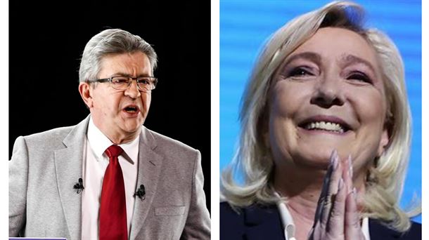 Jean-Luc Melenchon eta Marine Le Pen