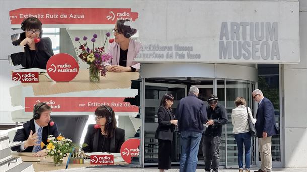 Beatriz Herráez, directora de Artium, y el arquitecto José Luis Catón junto a Estibaliz Ruiz de Azua