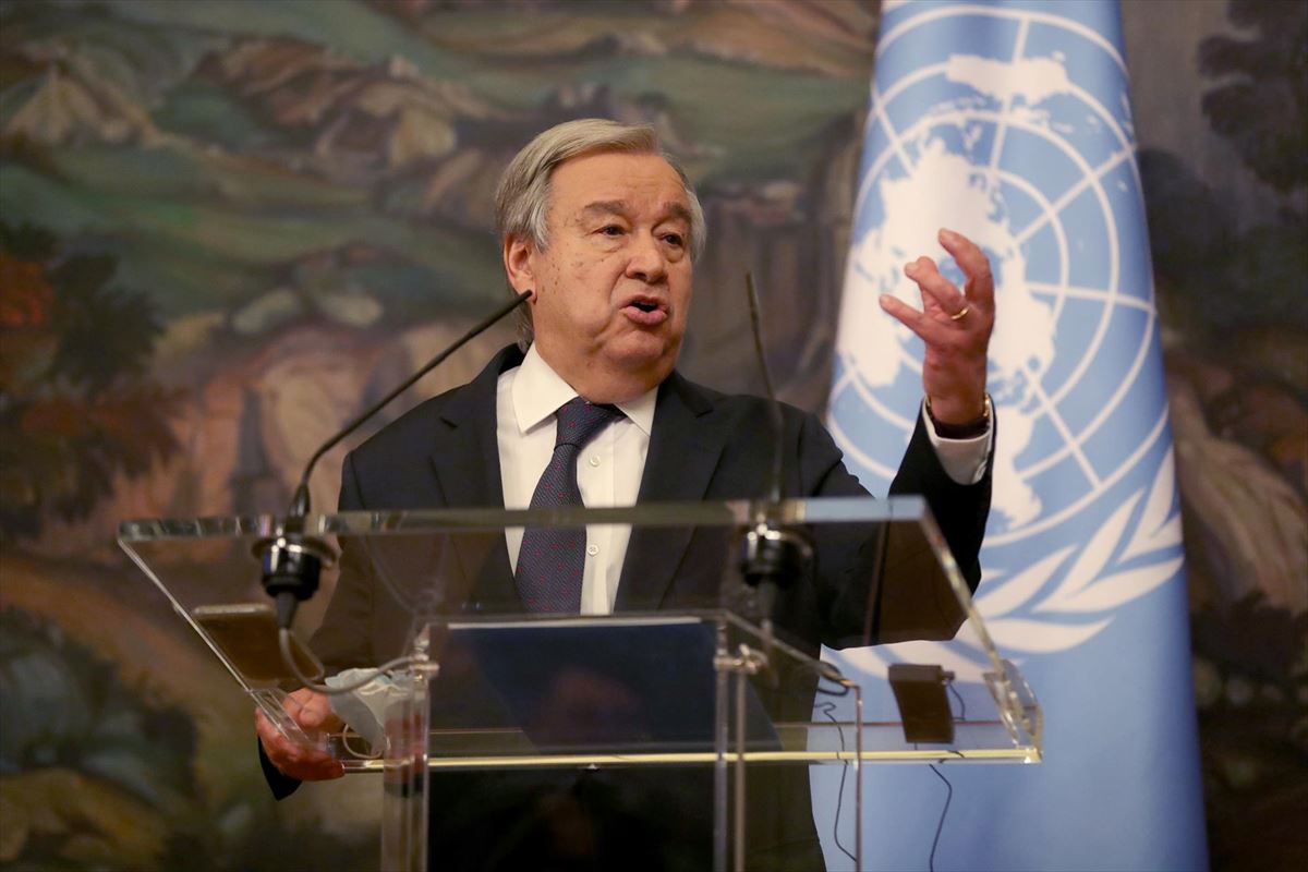 Erakundeko idazkari nagusia, António Guterres. Artxiboko argazkia: EFE