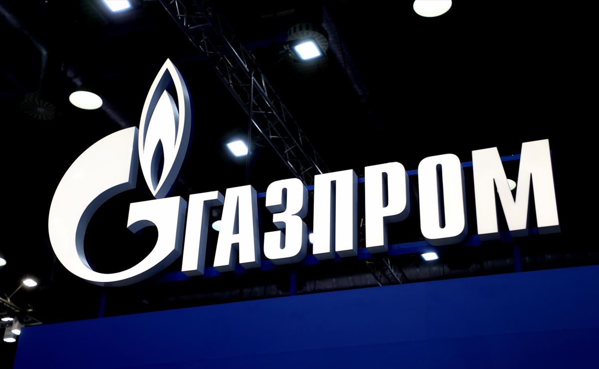 Logotipo de la compañía de gas rusa Gazprom