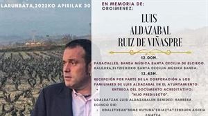 Un homenaje de su pueblo a su alcalde Luis