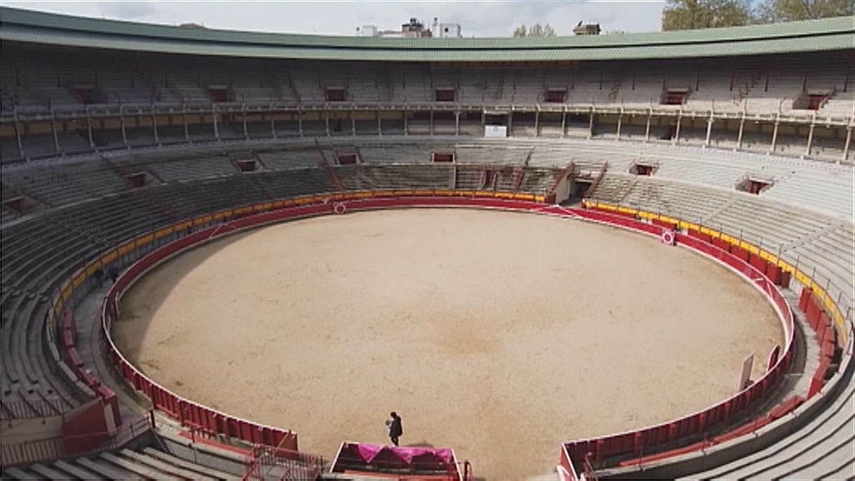 Una imagen de la plaza de toros obtenida de un vídeo de EITB Media.