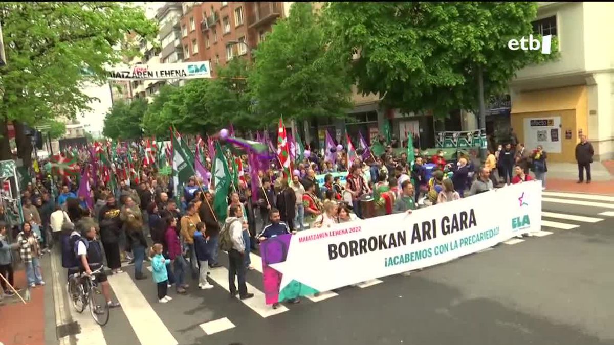 Manifestación convocada por ELA, en Bilbao. Foto: @ELABilbo