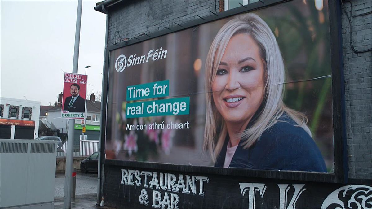 Michelle O'Neill, candidata del Sinn Féin al puesto de ministra principal