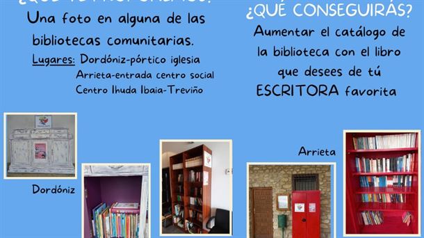 Las bibliotecas comunitarias están en Arrieta, Dordóniz y Treviño.