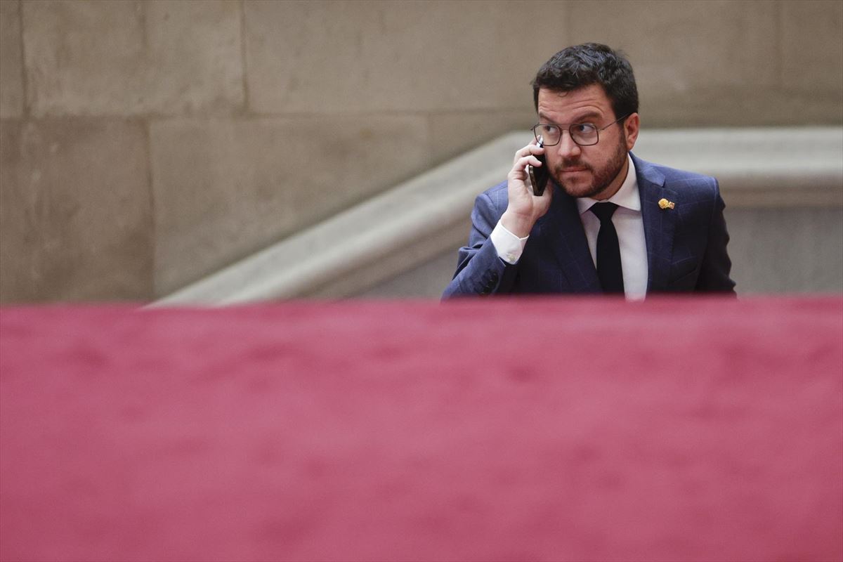 Aragonès en el Palau de la Generalitat. Foto: Efe