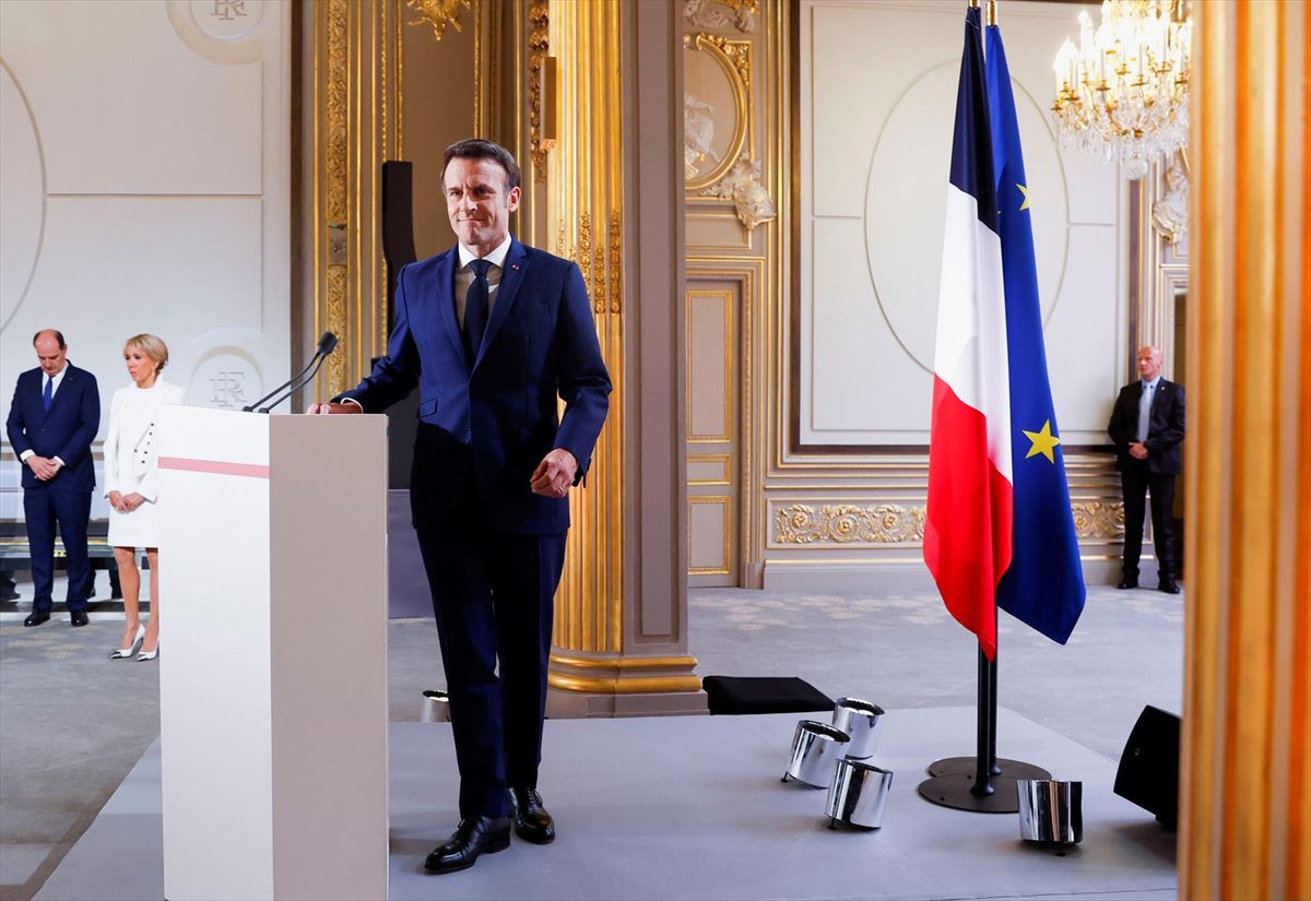 Emmanuel Macron en el acto de investidura. Foto: EFE