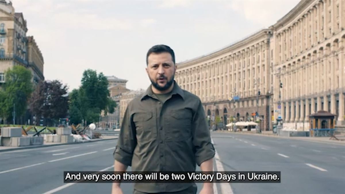 Volodimir Zelenski. Imagen extraída de un vídeo de las agencias.