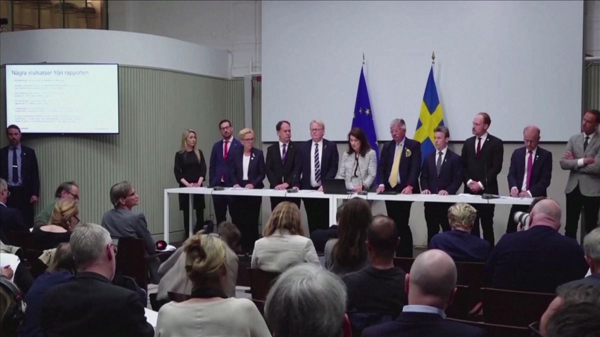 Parlamento sueco. Foto extraída de un vídeo de agencias.