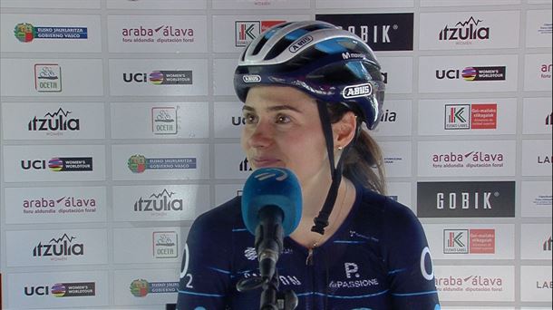 Lourdes Oyarbide participará en la Clásica de Almería. Foto obtenida de un vídeo de EITB Media. 