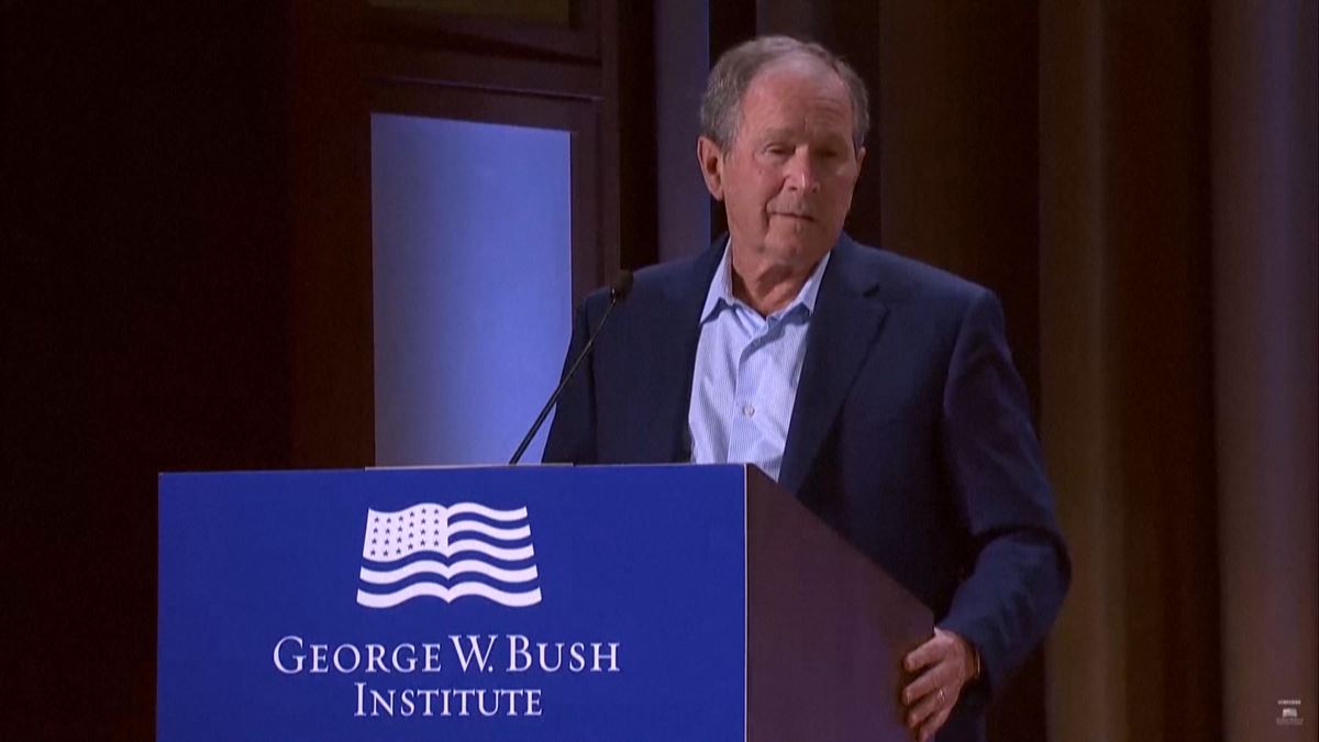George W. Bush. Bideotik hartutako irudia.