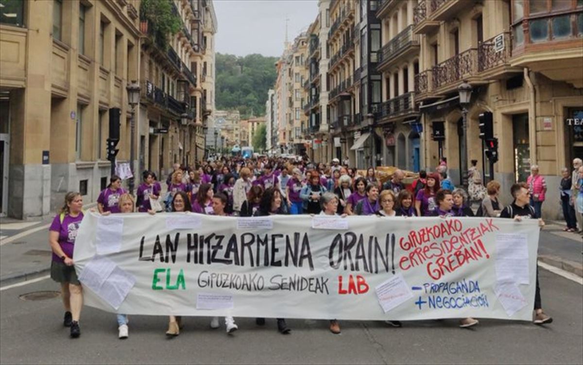 Una manifestación de las trabajadoras el pasado 20 de mayo. 