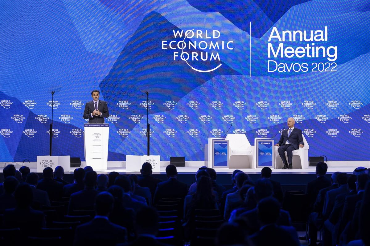Primera jornada del Foro Económico Mundial de Davos. Foto: EFE