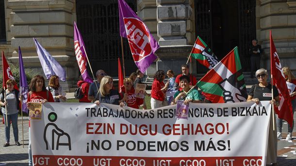 Bizkaiko erresidentzietako langileen manifestazioa