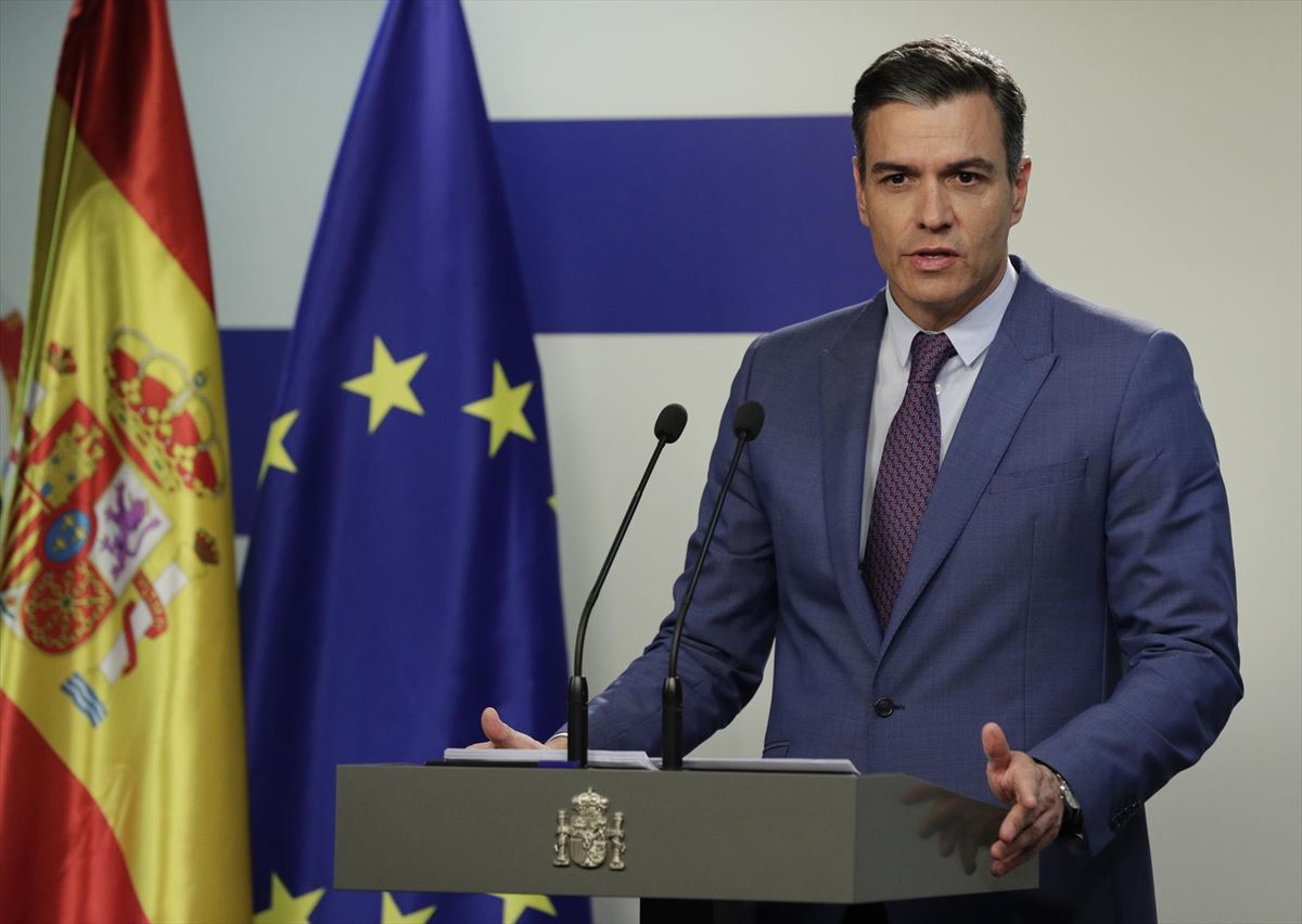 Pedro Sanchez Espainiako Gobernuko presidentea. Argazkia: EFE