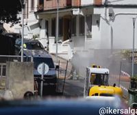 Escape de gas en una calle de Plentzia