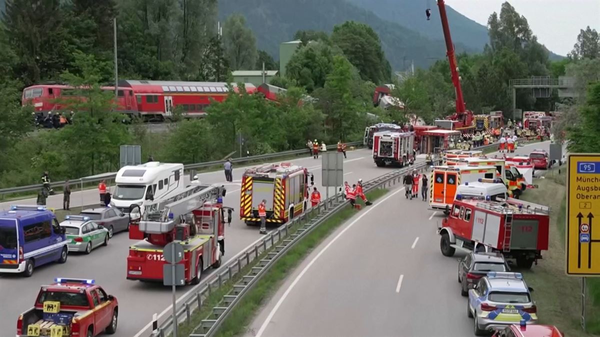 Accidente de tren en Alemania. Imagen: Reuters