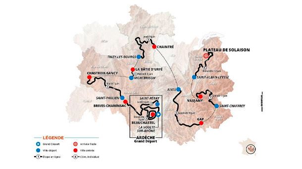 Recorrido del Critérium Dauphiné 2022
