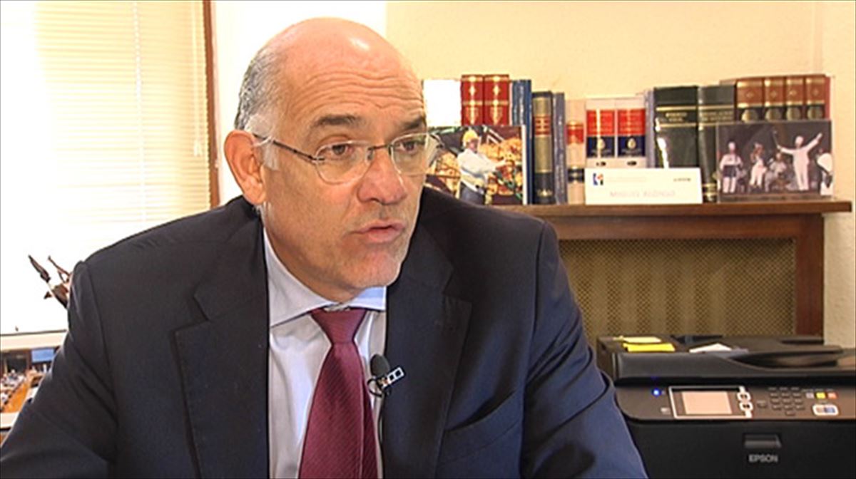 El abogado Miguel Alonso Belza. Imagen obtenida de un vídeo de ETB