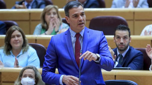 Pedro Sanchez Espainiako gobernuburua, Senatuan. Argazkia: EFE