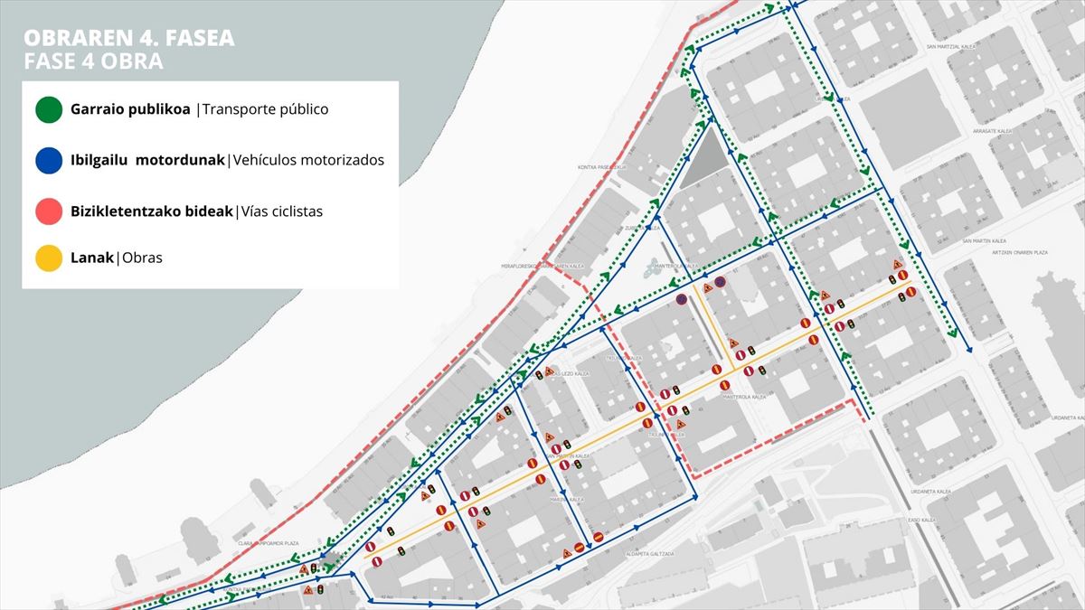 Fase 4 de las obras en el entorno de La Concha. 