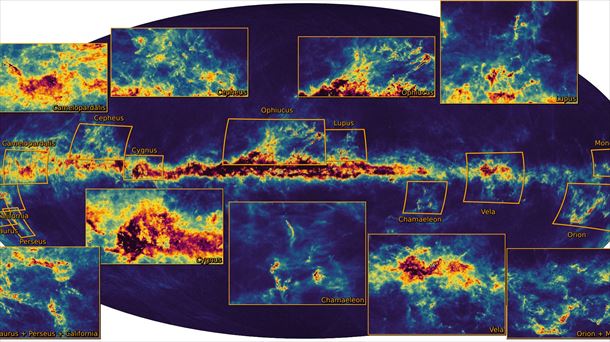 Uno de los mapas de la ESA. Foto: ESA/Gaia/DPAC, created by T.E.Dharmawardena