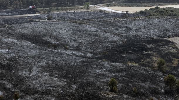 Tafallan suak kiskalitako zonaldea. Argazkia: EFE