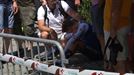 La caída de Ilan Van Wilder en la crono final del Tour de Suiza