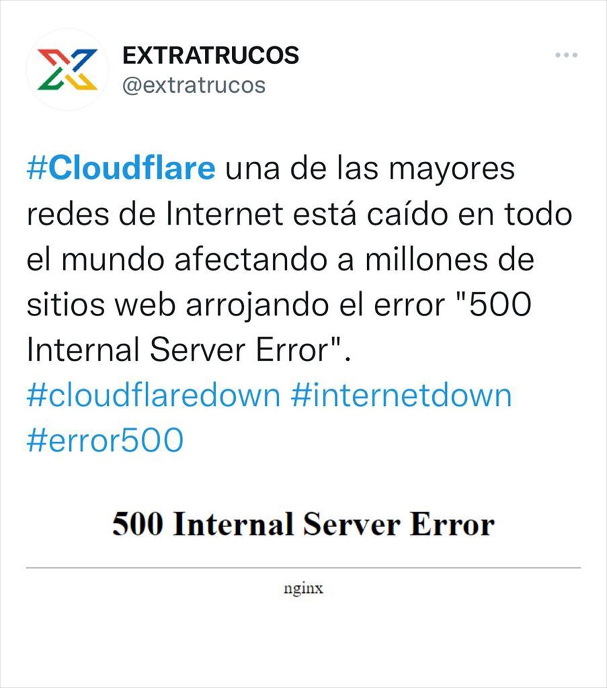 caída de cloudflare