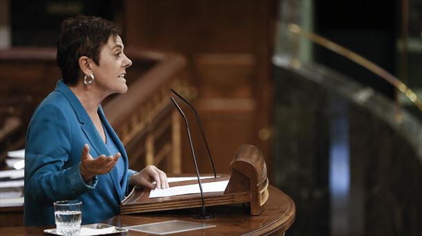 La diputada de EH Bildu Mertxe Aizpurua este martes en el Congreso. Foto: EFE