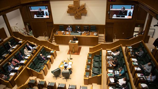 Pleno del Parlamento Vasco, esta tarde. Foto: @PVasco_EuskoL