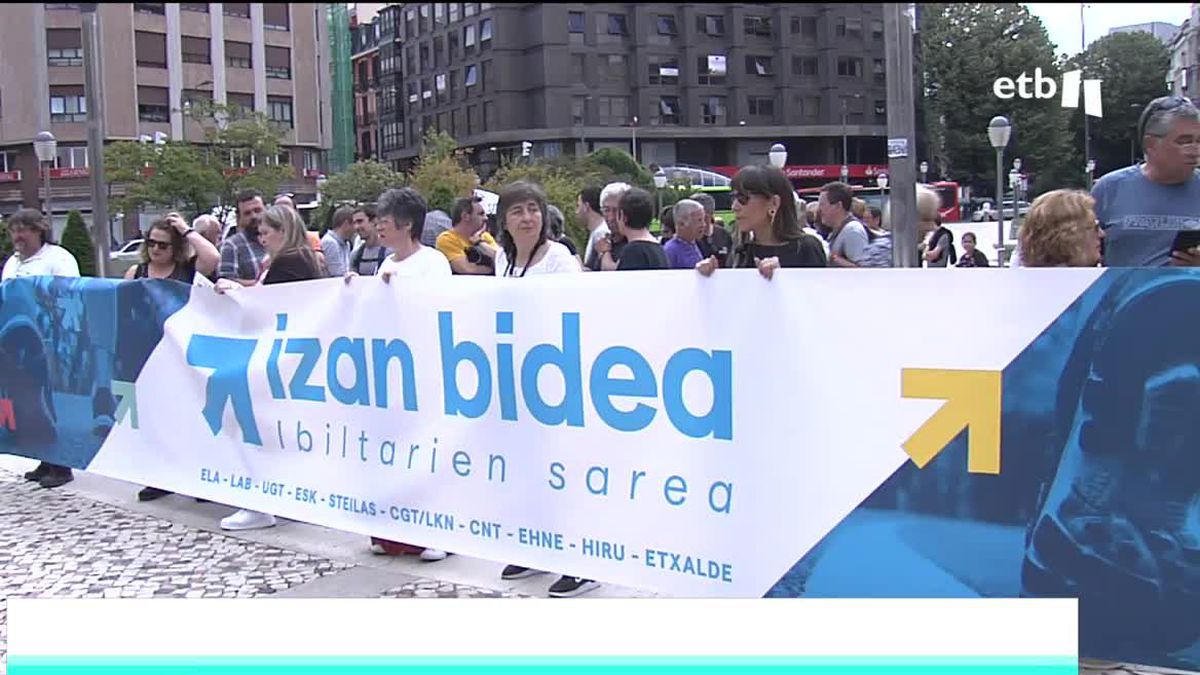Concentración en Bilbao. Imagen: EITB Media